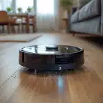 melhor robô aspirador limpando o chão.