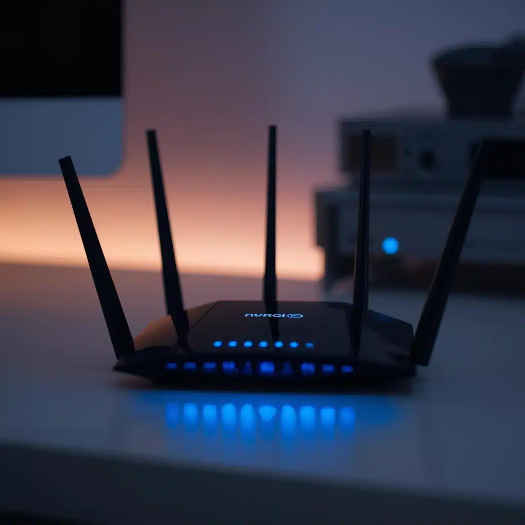 Melhor Roteador Wifi com antenas e luzes azuis.