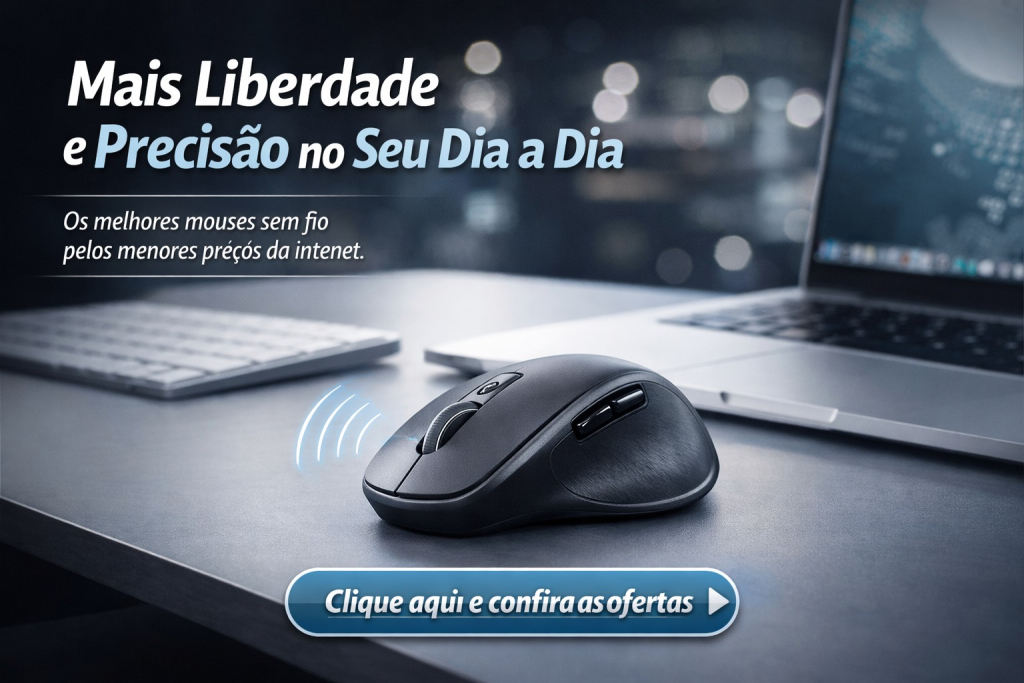 O melhor mouse sem fio elegante e discreto pelo menor preço da internet
